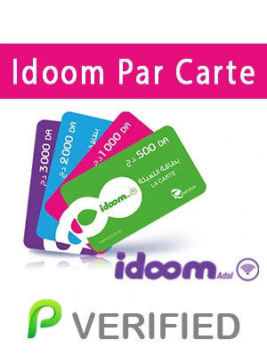 Recharge Idoom Internet par carte